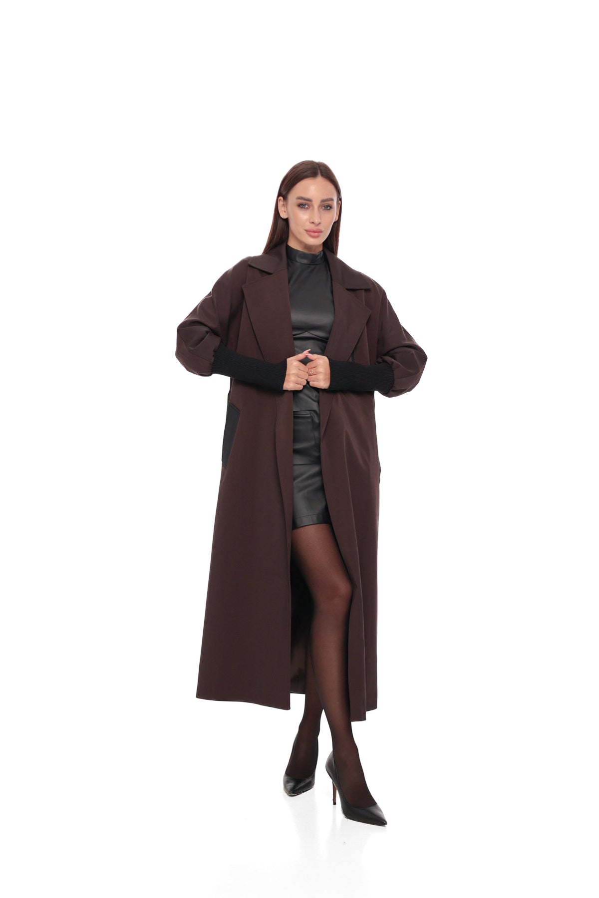 Miru Trench Coat in Chocolate