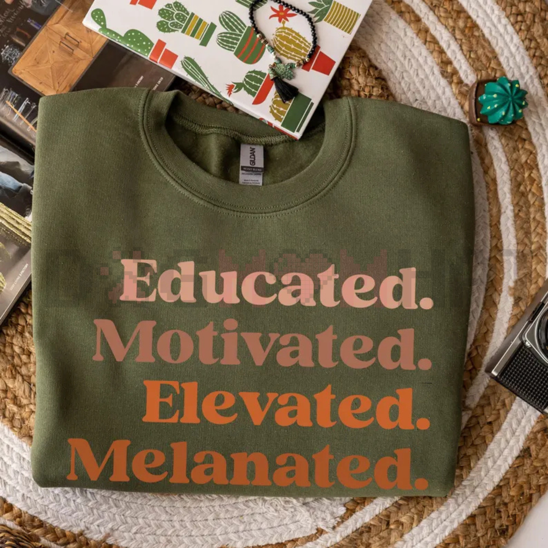 "Educated Motivated Elevated Melanated" Sweatshirt