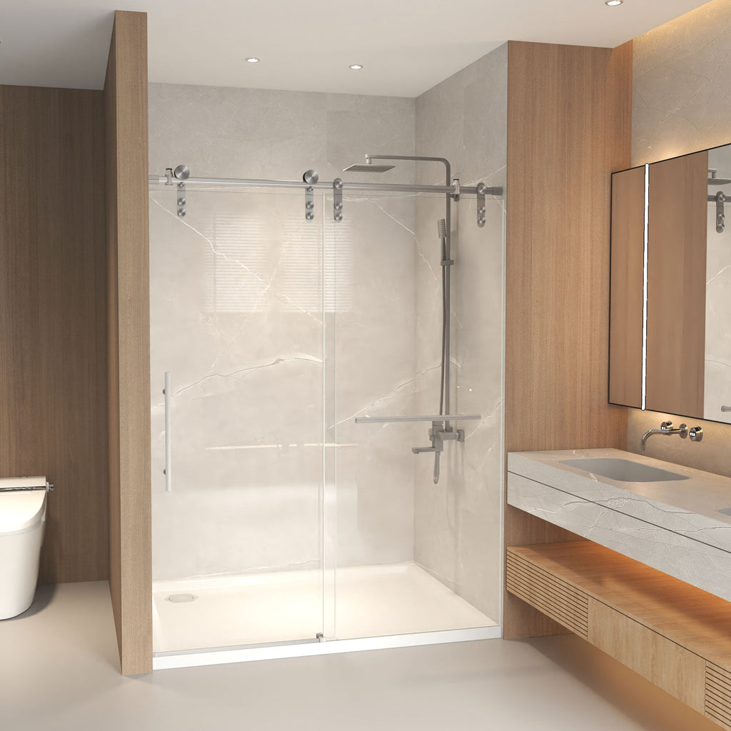 Frameless Sliding Shower Door - 56-60" x 76" H