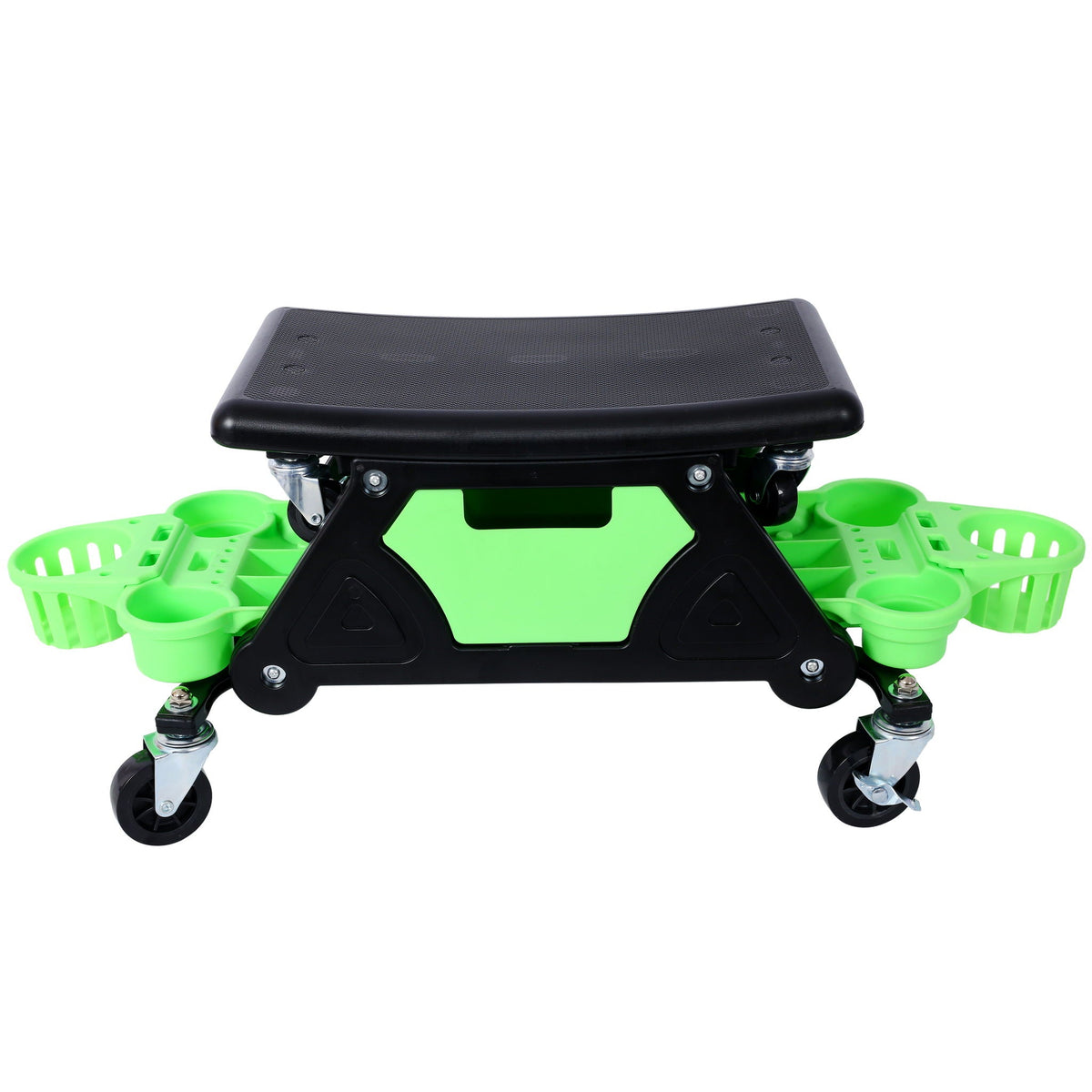 Rolling Detailing Creeper Seat with Removable Tool Trays - Green
