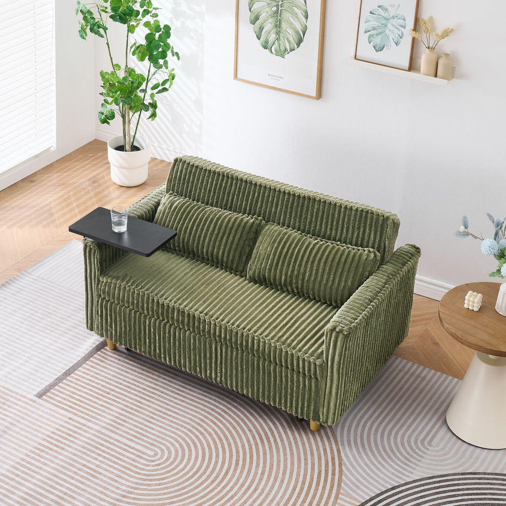Pull Out Sofa With Movable Tabletop And USB Ports