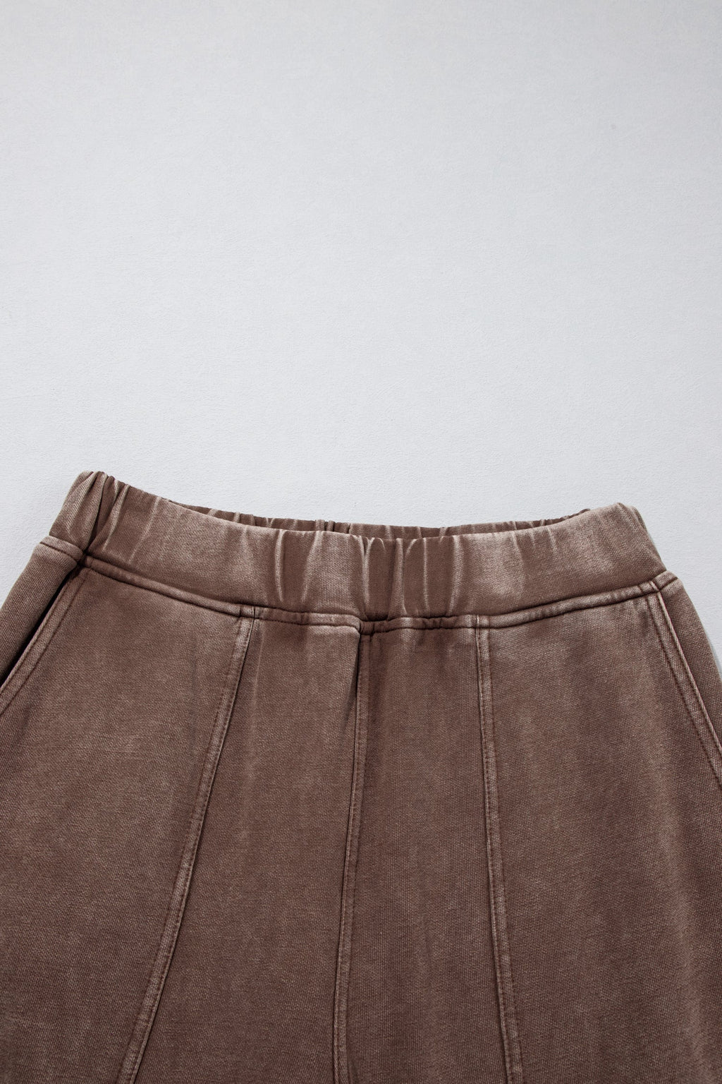 Lola Mineral Wash Seam Detail Elastic Waist Barrel Pants