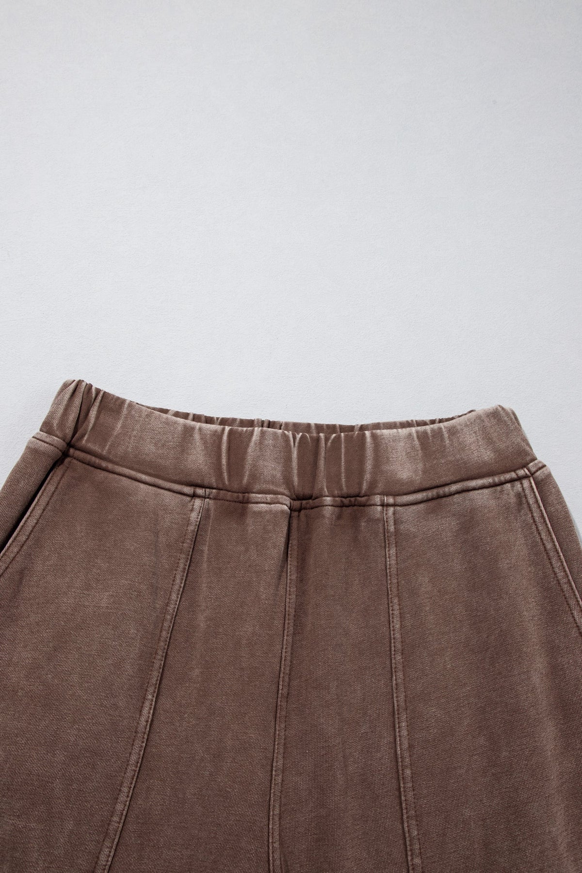 Lola Mineral Wash Seam Detail Elastic Waist Barrel Pants