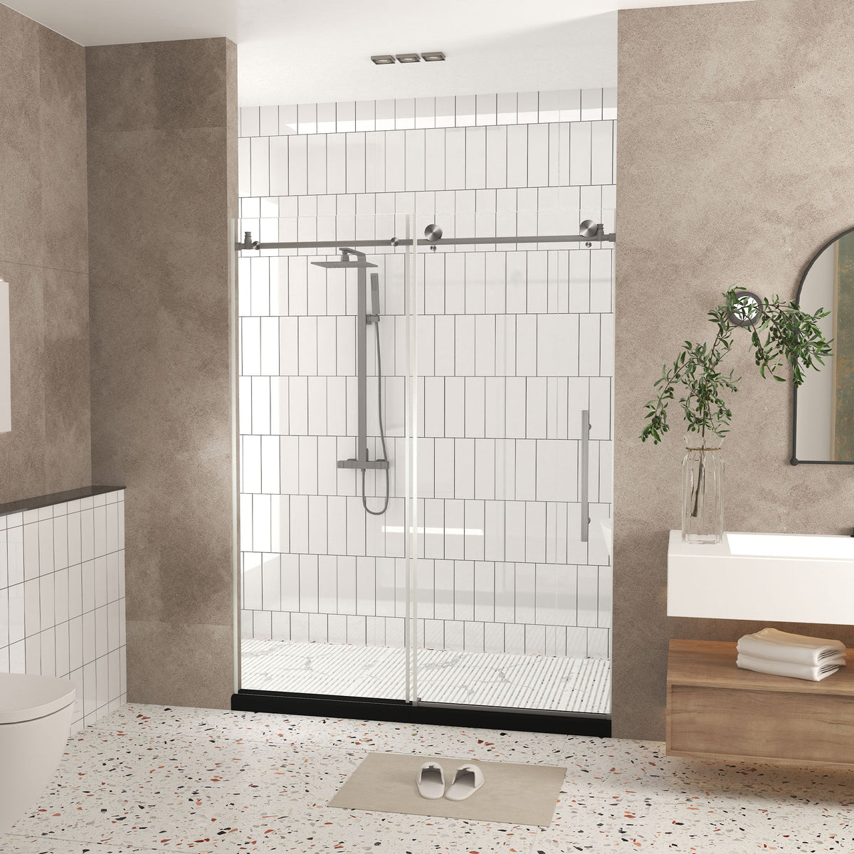 Frameless Shower Door 44-48"W x 76"H