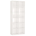 Narrow 12 Cube Bookcase with Closed Back - White