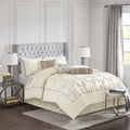 7 Piece Tufted Comforter Set Ivory Full