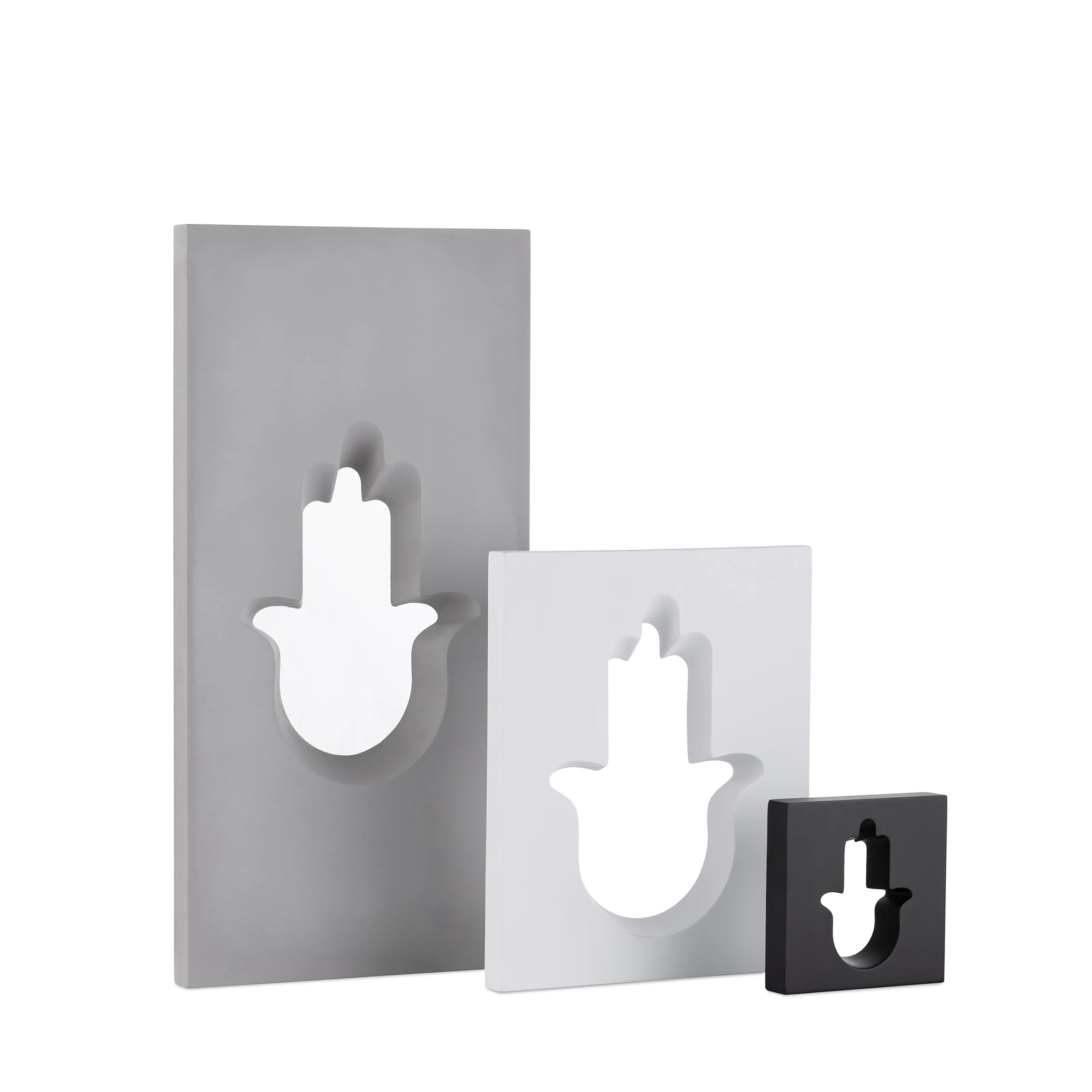 Handcrafted Concrete Hamsa Wall Art - Blessed Series