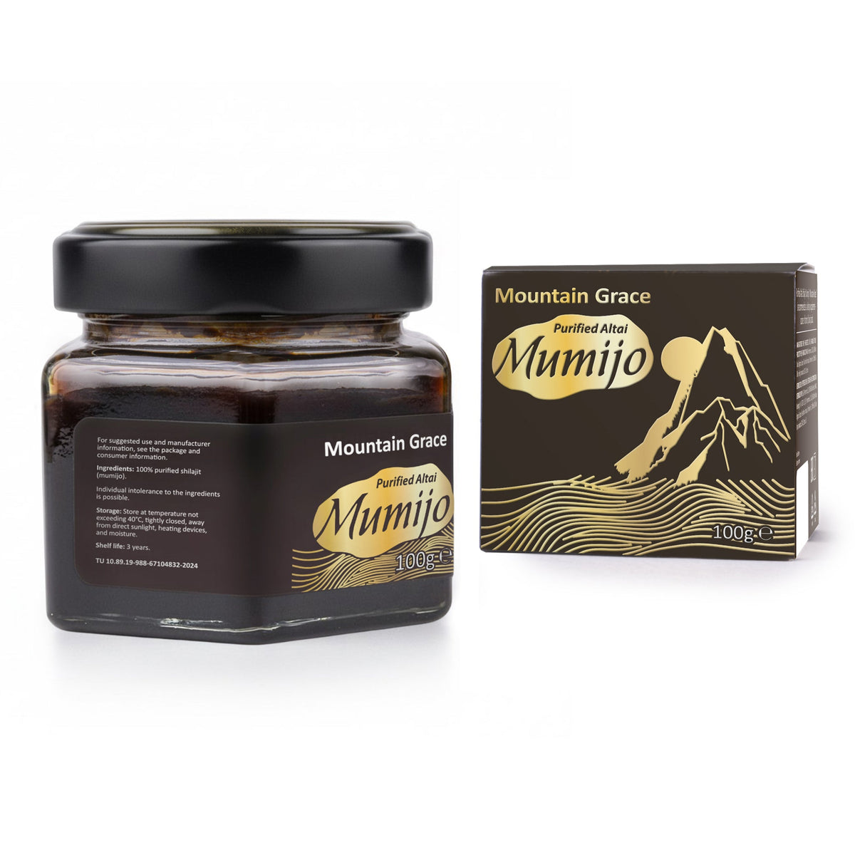 Siberian Shilajit Altai Mumijo Resin | Sibirska Mountain Grace 100g (Sachera-Med)
