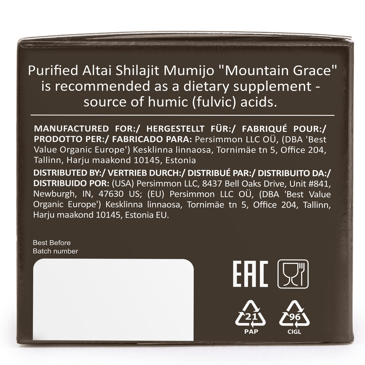Siberian Shilajit Altai Mumijo Resin | Sibirska Mountain Grace 100g (Sachera-Med)