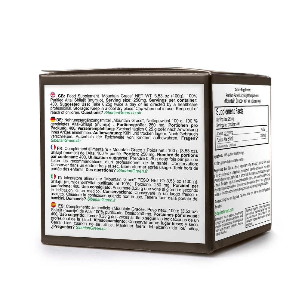 Siberian Shilajit Altai Mumijo Resin | Sibirska Mountain Grace 100g (Sachera-Med)