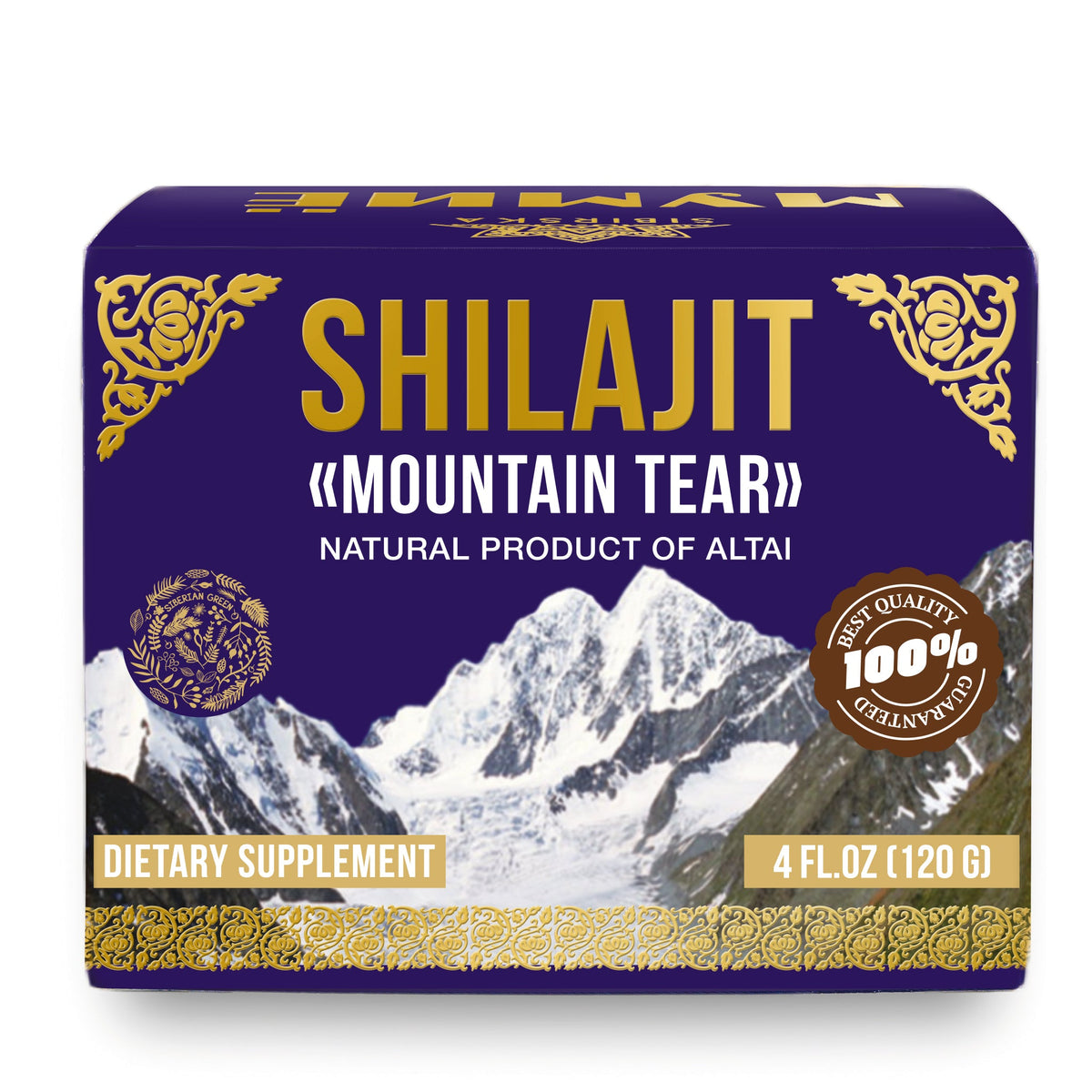 Siberian "Mountain Tear" Pure Premium Sibirska Shilajit Mumijo Resin – 4oz (120ml)