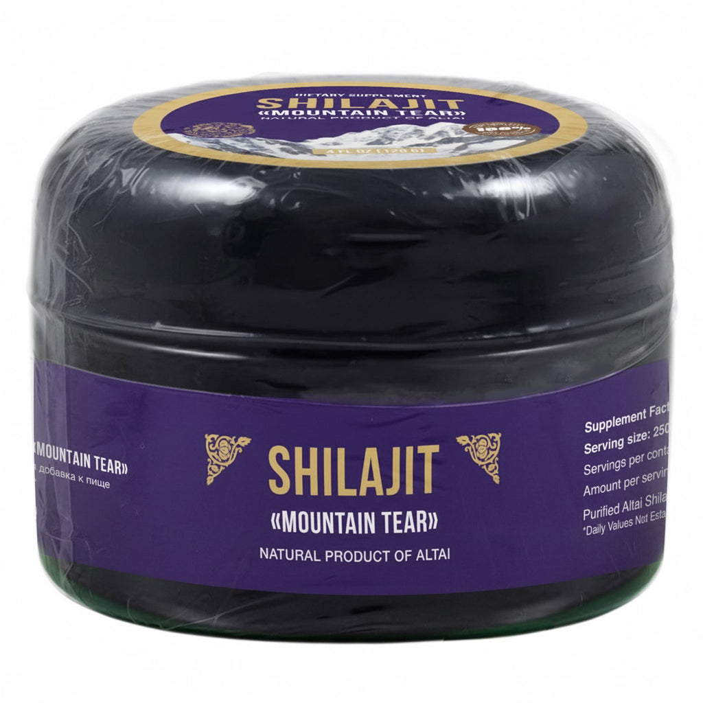 Siberian "Mountain Tear" Pure Premium Sibirska Shilajit Mumijo Resin – 4oz (120ml)