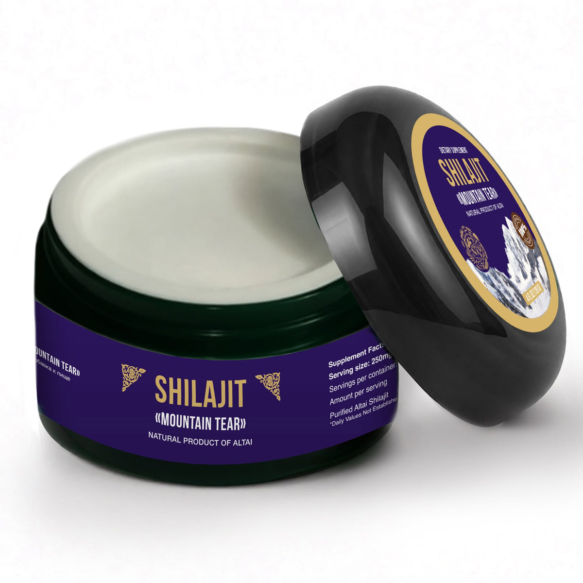 Siberian "Mountain Tear" Pure Premium Sibirska Shilajit Mumijo Resin – 4oz (120ml)
