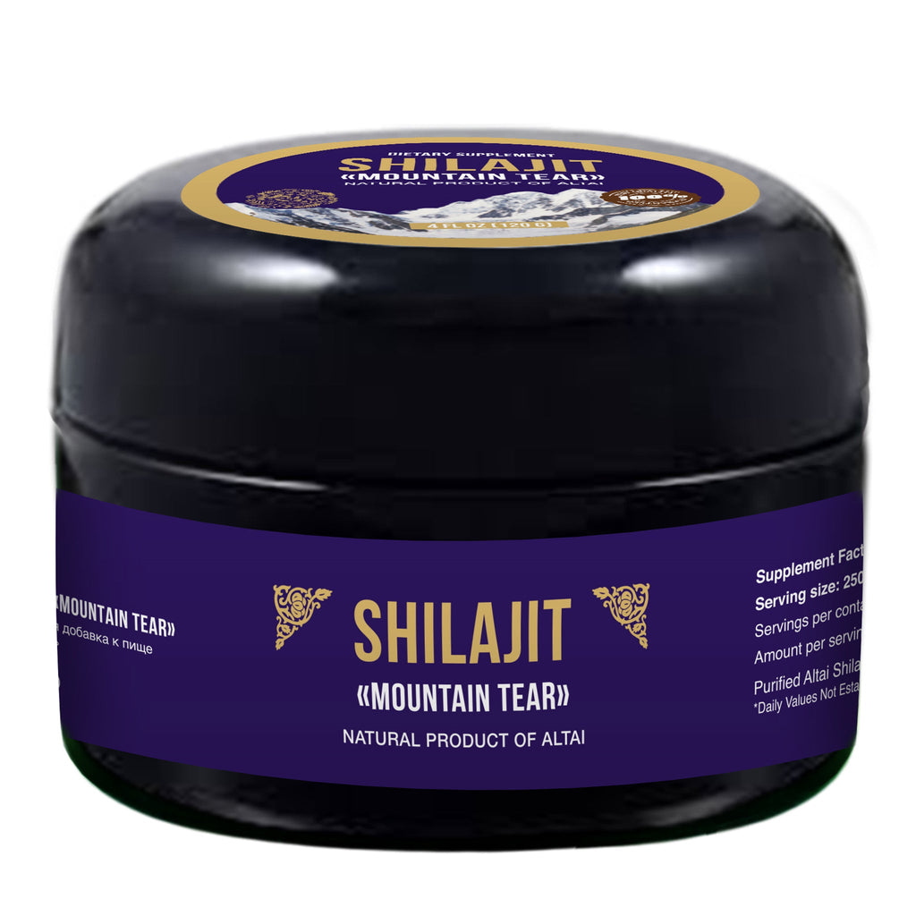Siberian "Mountain Tear" Pure Premium Sibirska Shilajit Mumijo Resin – 4oz (120ml)