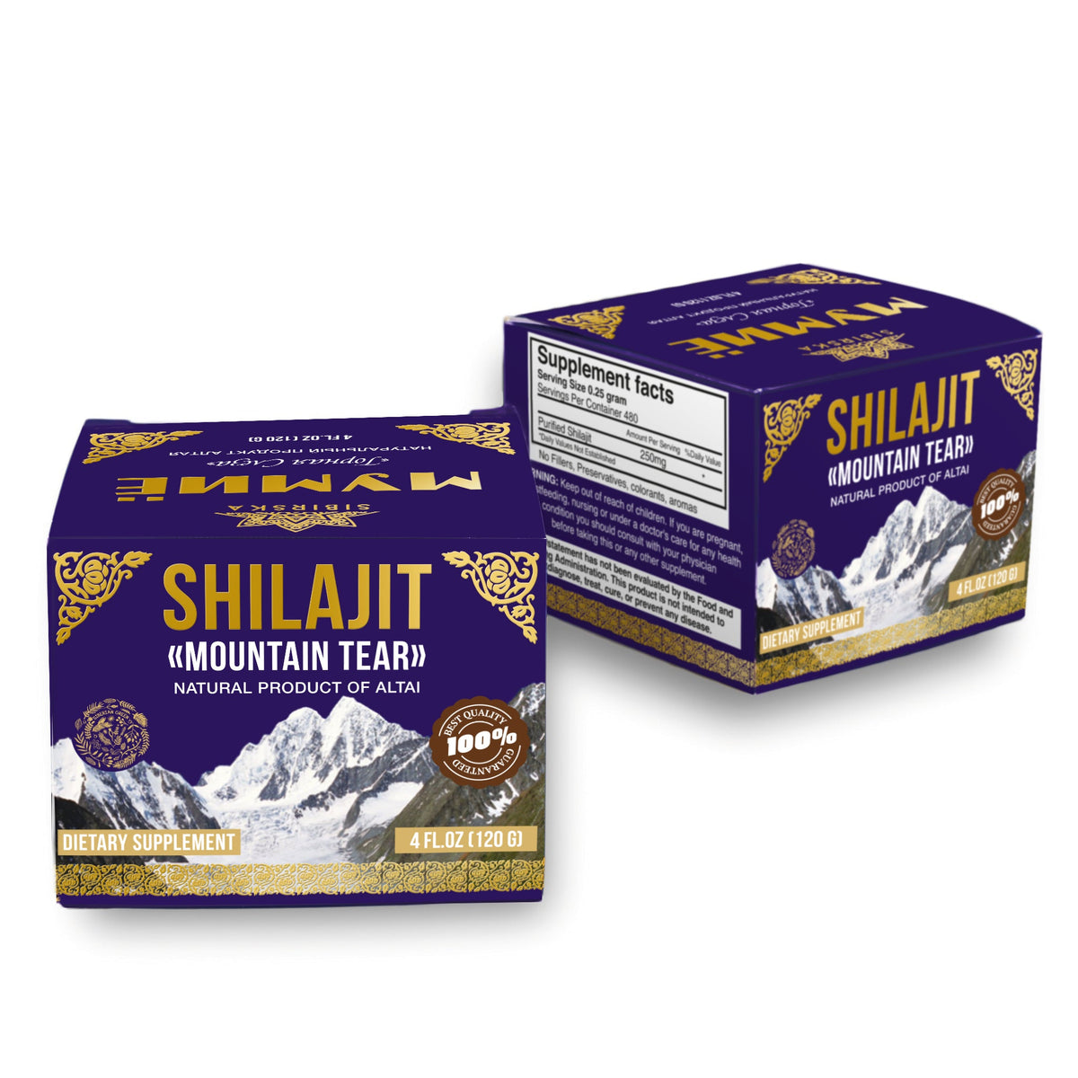 Siberian "Mountain Tear" Pure Premium Sibirska Shilajit Mumijo Resin – 4oz (120ml)