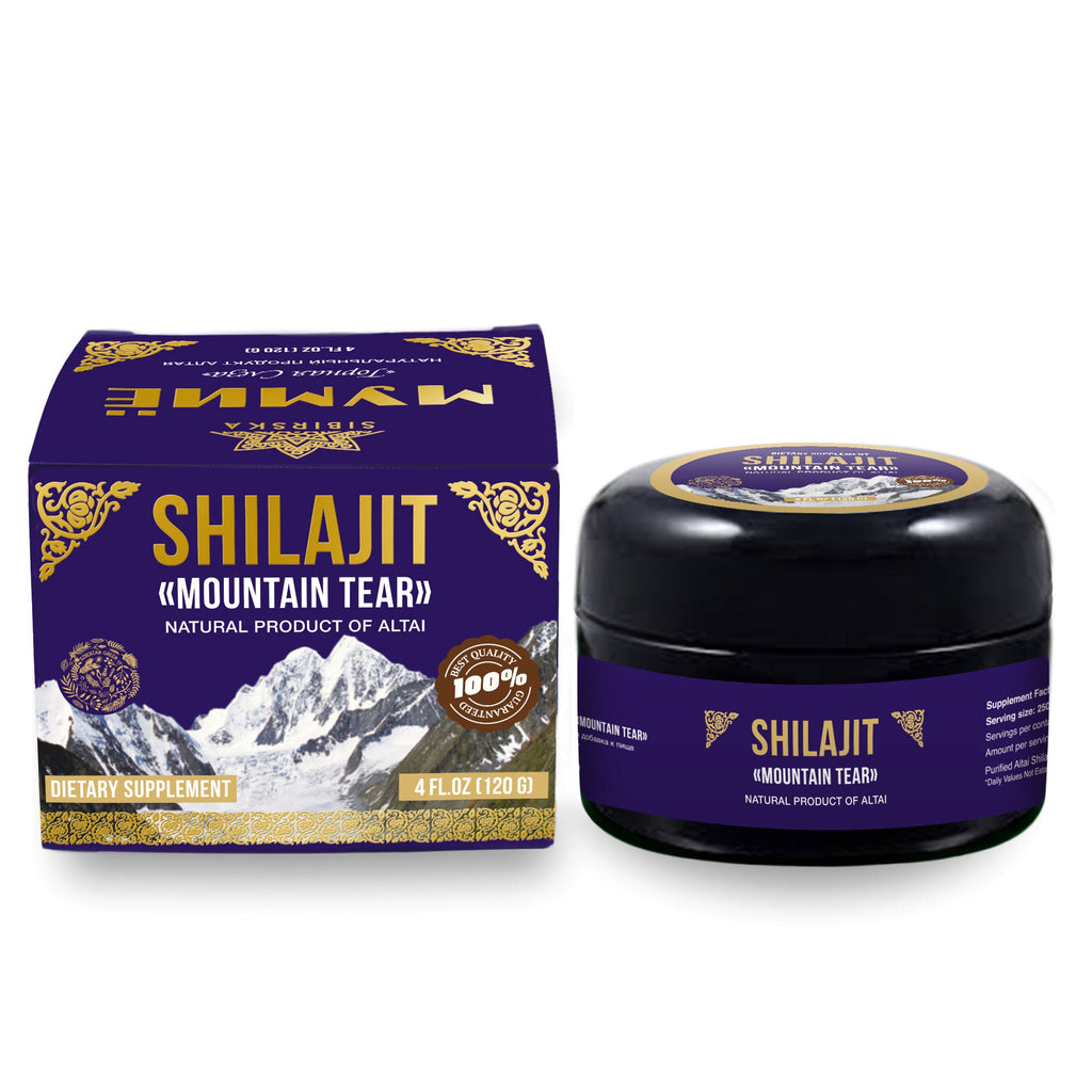 Siberian "Mountain Tear" Pure Premium Sibirska Shilajit Mumijo Resin – 4oz (120ml)