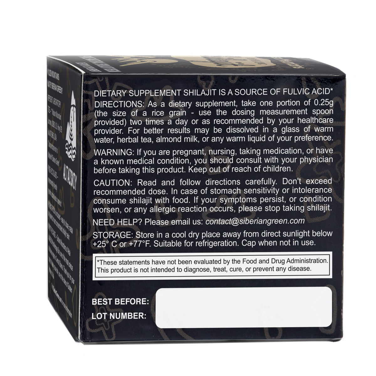 Golden Mountains Shilajit Resin 100g: Pure Altai Mountains Shilajit by Siberian Green