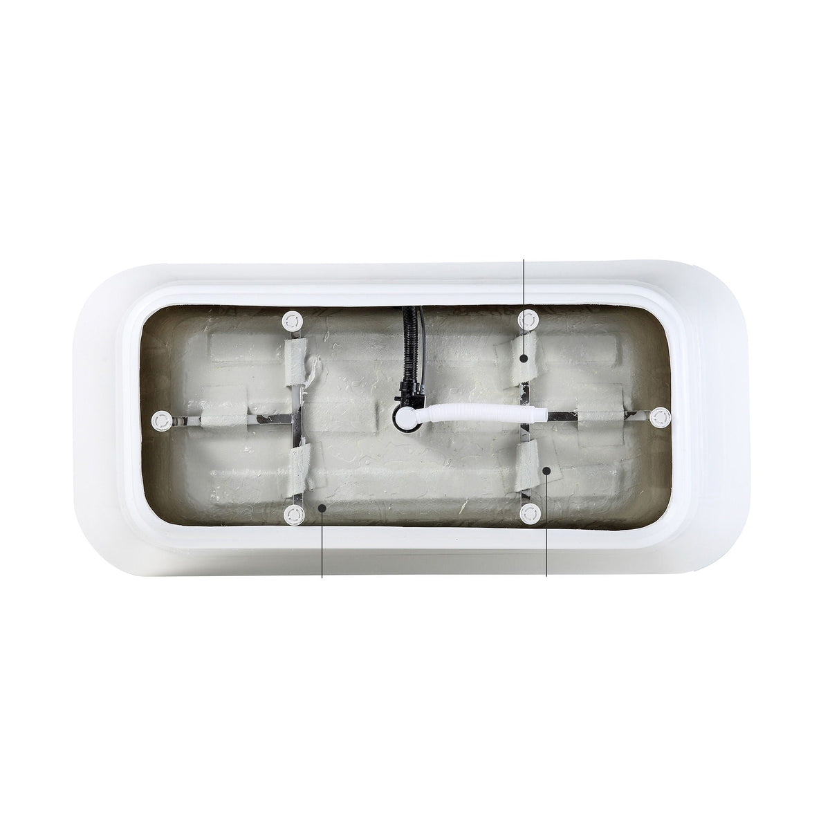 Gloss Freestanding Bathtub With Overflow & Pop Up Drain, Stand Alone Soaking Tub