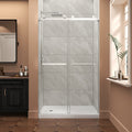 Brushed Nickel Double Bypass Sliding Shower Door