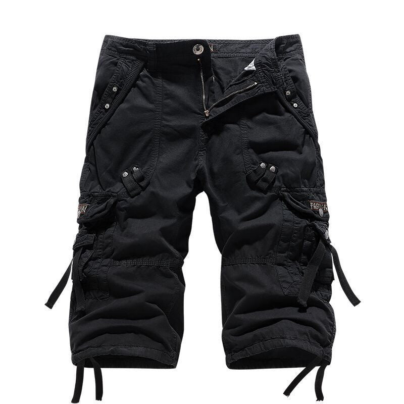 En MultiPocket Capri Pants Military Style Casual Cargo Pants, MultiColor