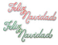 4" Green & Red Feliz Navidad Plaques - 72 count