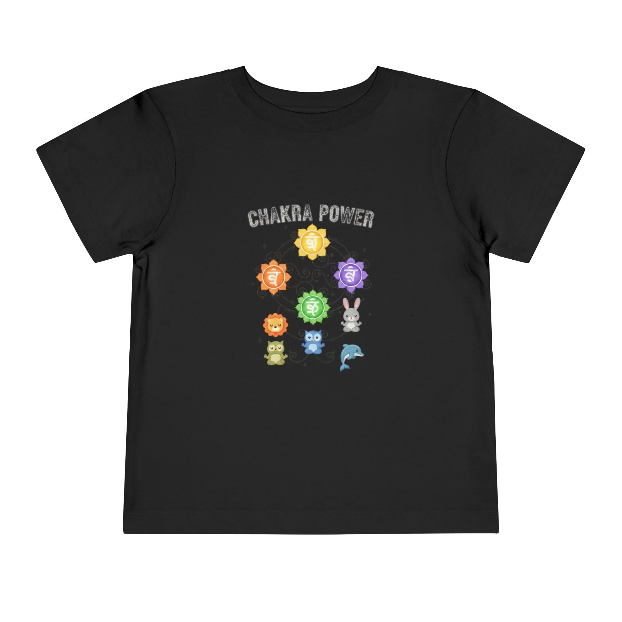 Chakra Power Toddler Tee — Colorful Kids Chakra Energy Shirt