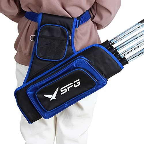 SOPOGER Archery Hip Quiver for Arrows - 3 or 4 Tube Bow Belt Quiver Waist Hanged for Youth Teens Adults Compound Bow Recurve Bow Target Shooting