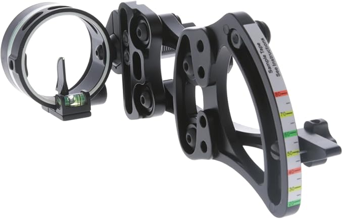 TRUGLO Range Rover Single-Pin .019" Dia Right-Handed Archery Hunting Moving Black Bow Sight with Standard Adjustment - Light Not Included