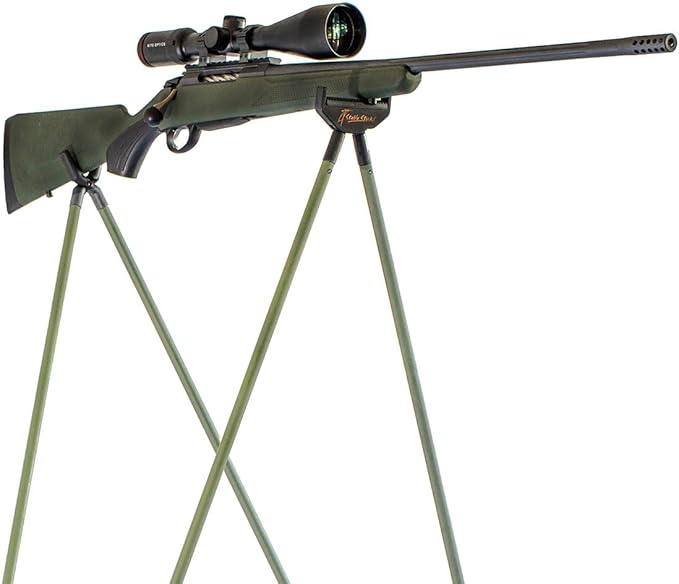 4 Stable Sticks® Essential 4 Points Bipod Shooting Sticks - Lightweight Aluminium, Extrem Stability for Hunting and Shooting, Foldable and transportable