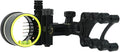 Archery 5-Pin Bow Sight - 0.019" Fiber, Brass Pin, Aluminum Machined - Right and Left Handed, with Hi-Vis Level for Archery, Hunting, Shooting