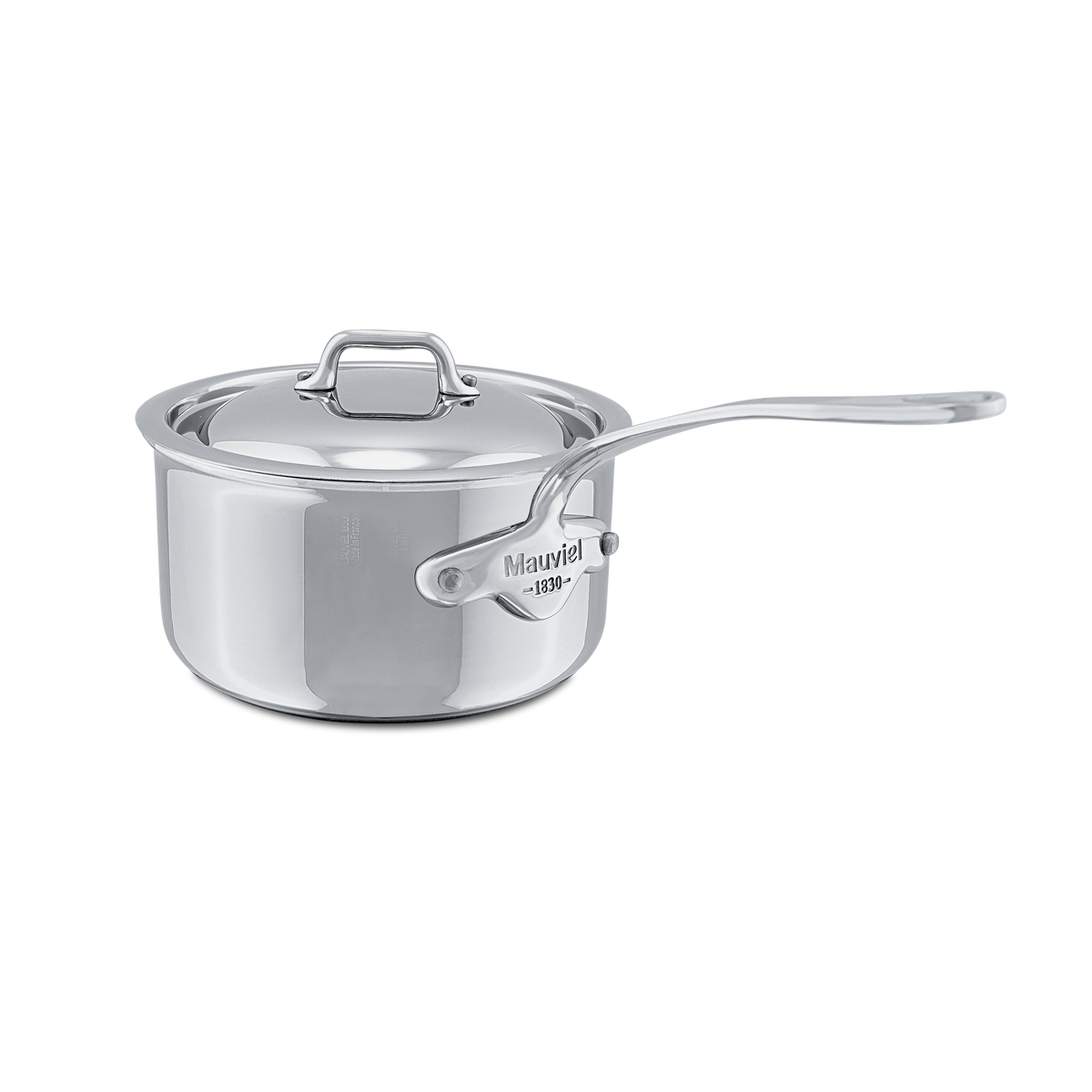 Mauviel 1830 M'COOK 5-Ply Sauce Pan with Lid, Cast Stainless Steel Handle