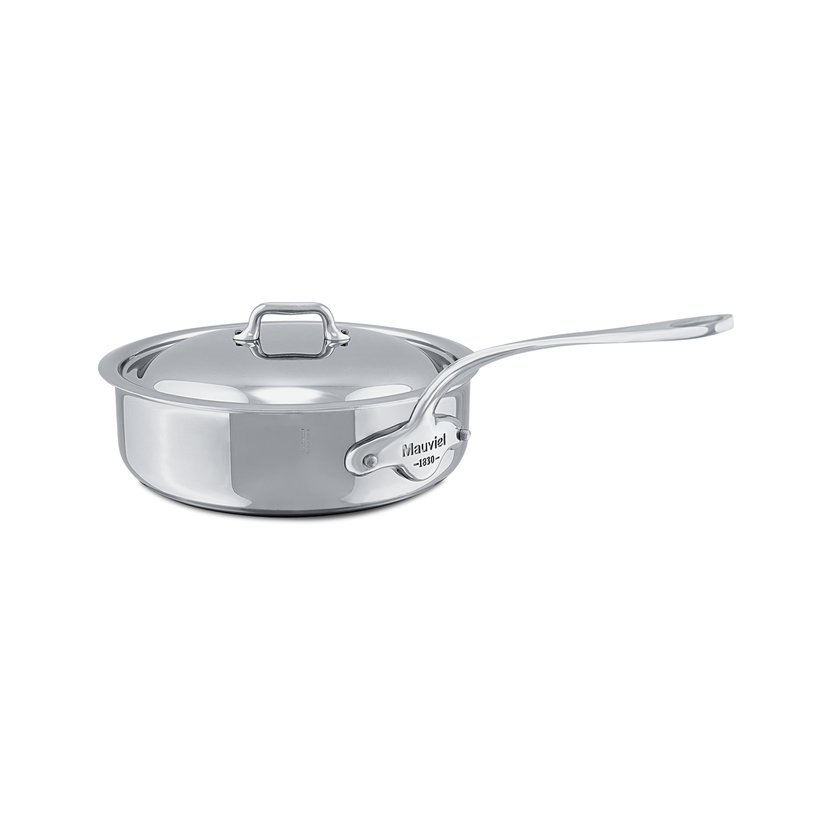 Mauviel 1830 M'COOK 5-Ply Sauté Pan With Lid, Cast Stainless Steel Handle