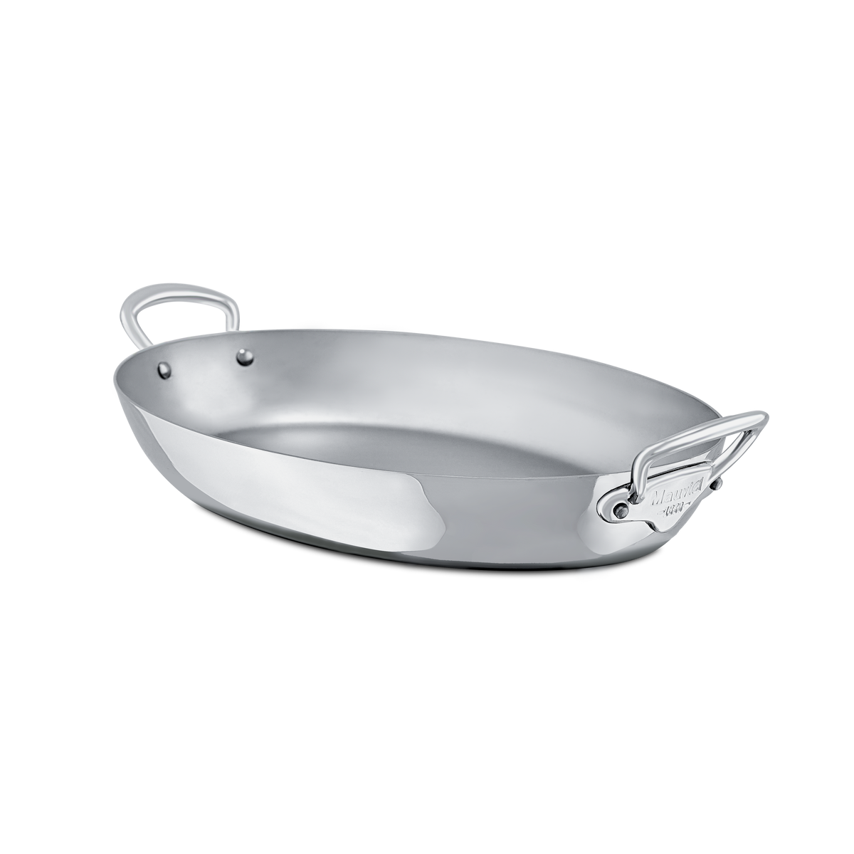 Mauviel 1830 M'COOK 5-Ply Oval Pan With Cast Stainless Steel Handles