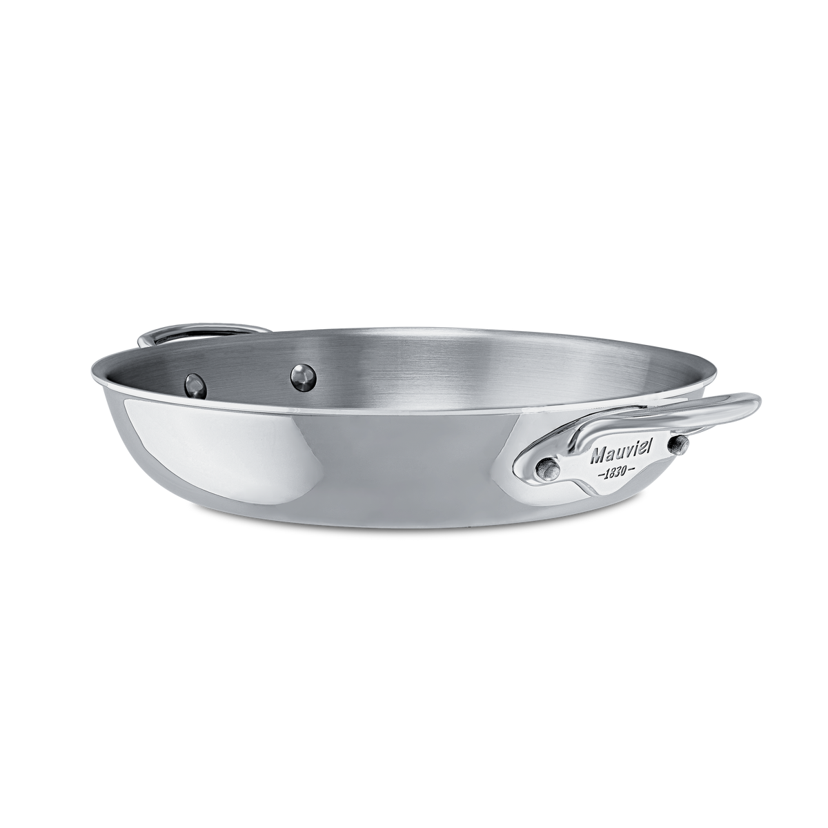 Mauviel 1830 M'COOK 5-Ply Round Pan With Cast Stainless Steel Handles