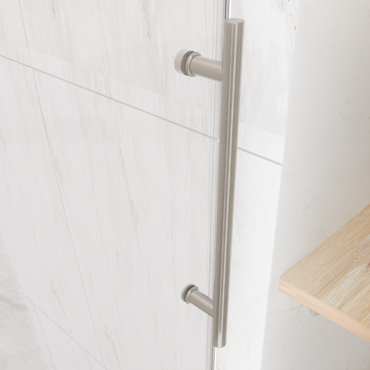 56-60"W x 76"H Frameless Sliding Shower Door