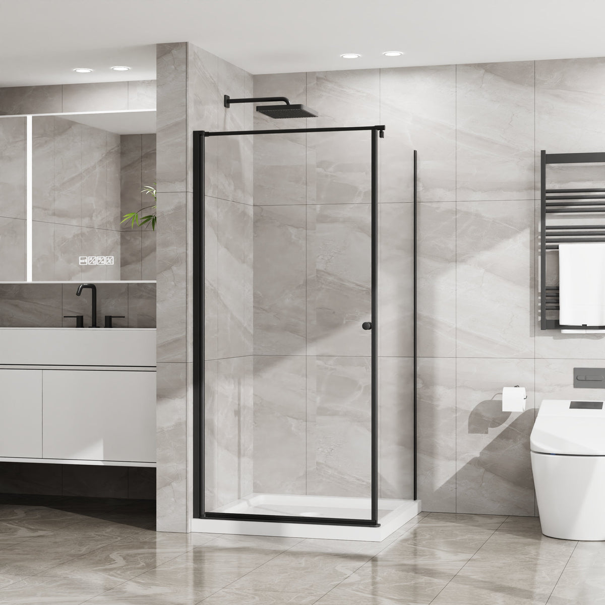 Goodyo Shower Enclosure Frameless 36 in. D x 36 in. W x 72 in. H