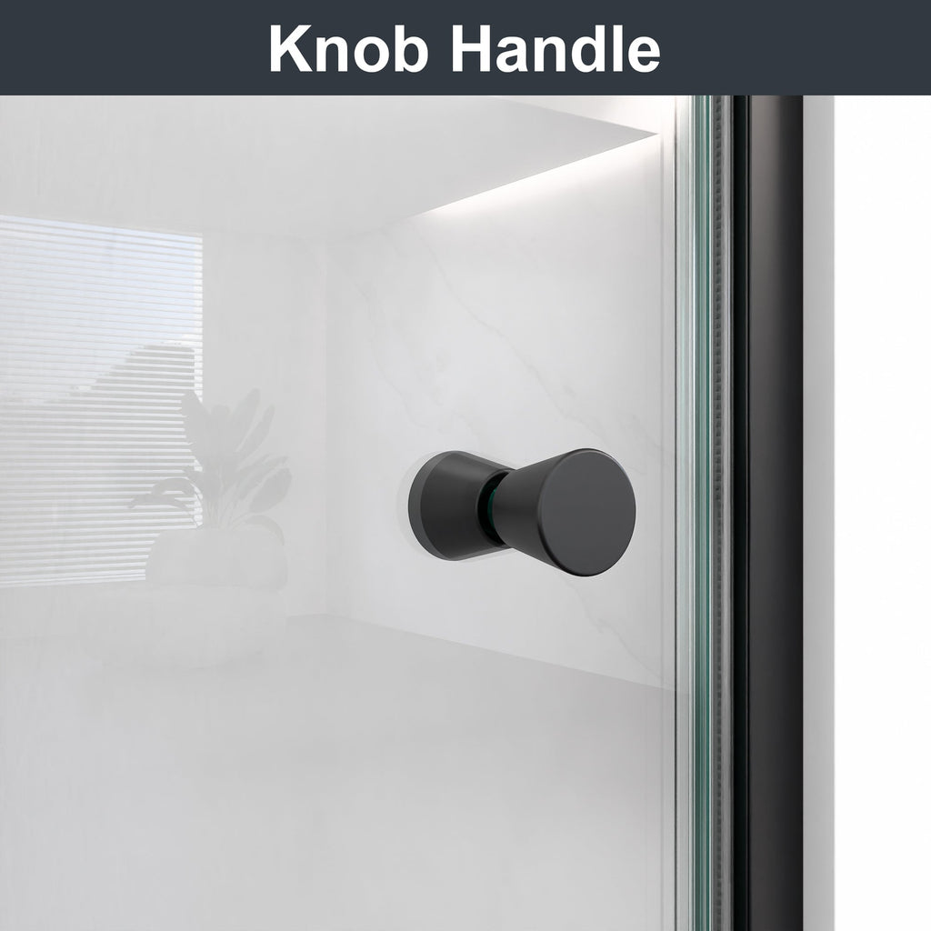 32"W x 72"H Frameless Circular Pivot Shower Door in Matte