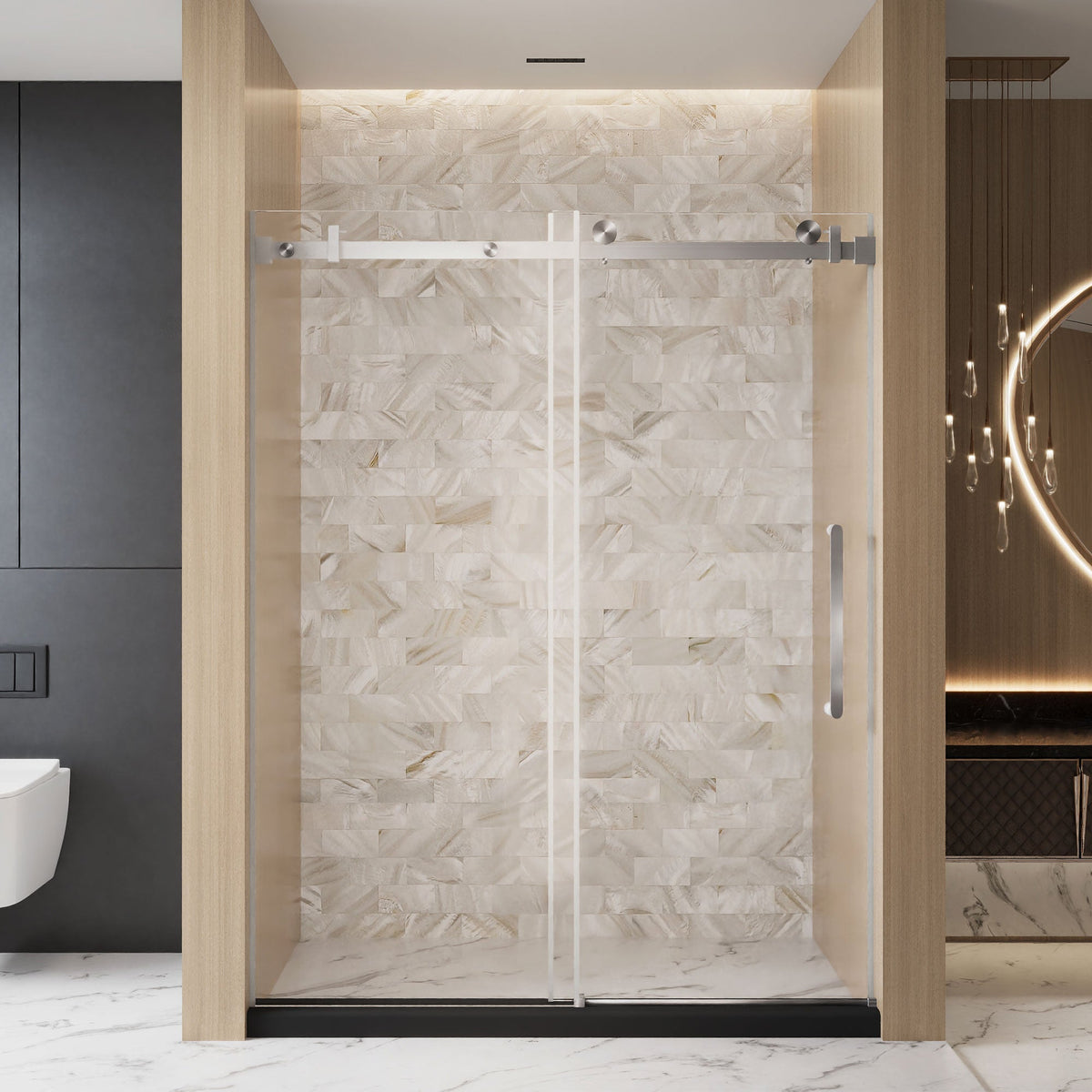 Frameless Single Sliding Shower Door