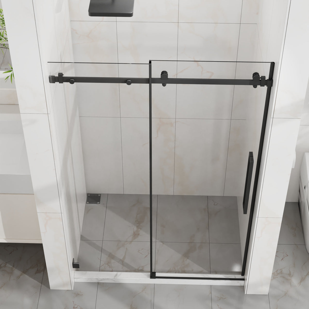 Goodyo 48" W x 72" H Sliding Shower Door