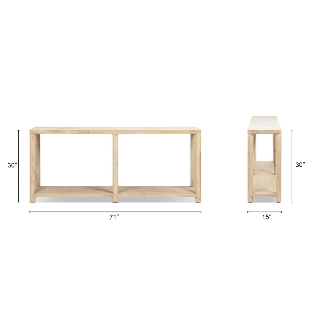 Milo - Console Table With Lower Shelf - Natural