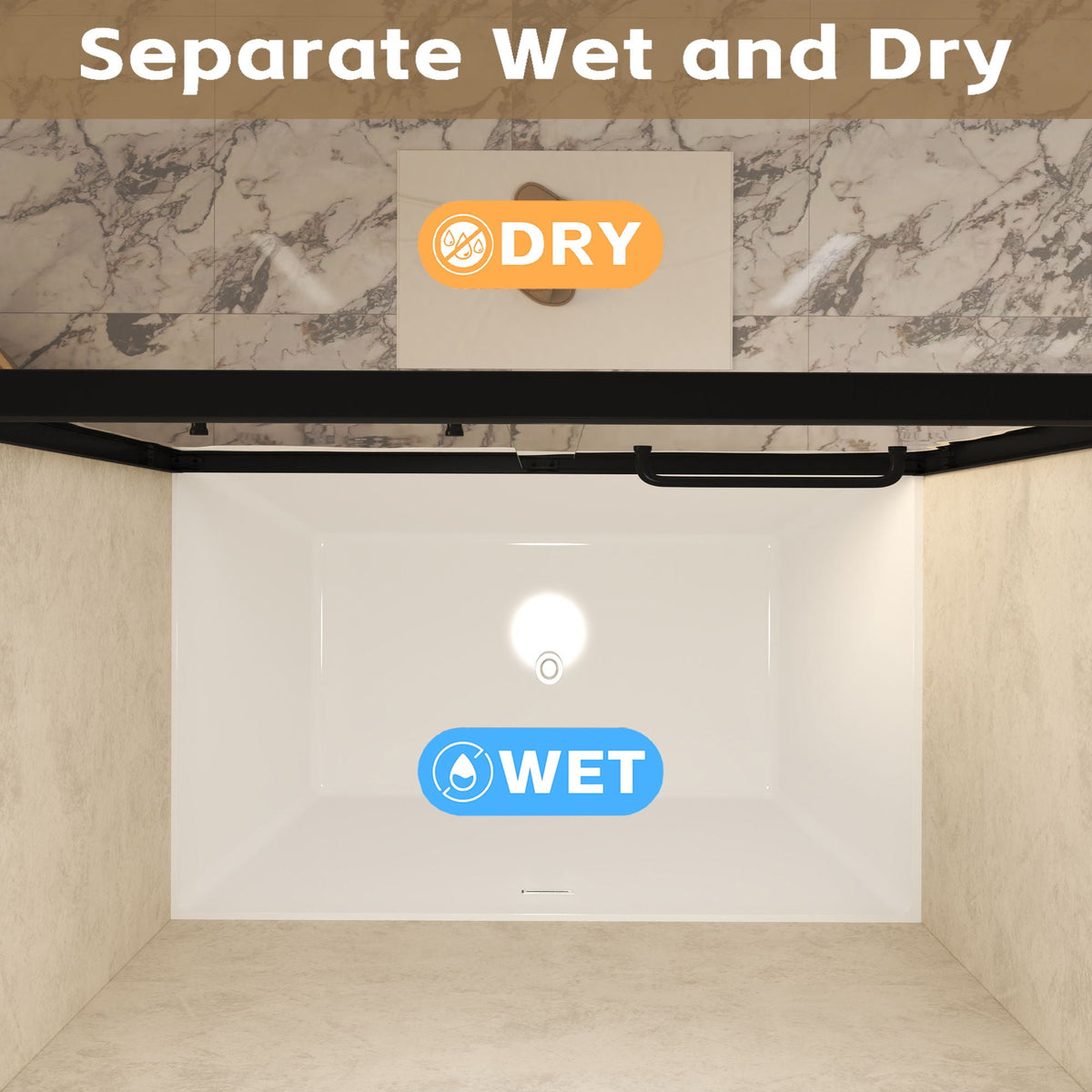 Double Sliding Shower Door With Explosion Proof Film