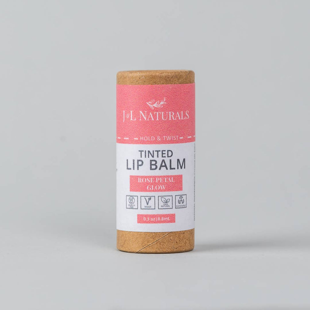Natural Tinted Lip Balm - Rose Petal Glow