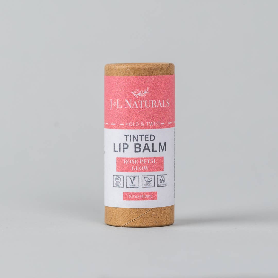 Natural Tinted Lip Balm - Rose Petal Glow