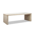 Veda - Geometric Waterfall Dining Table - White