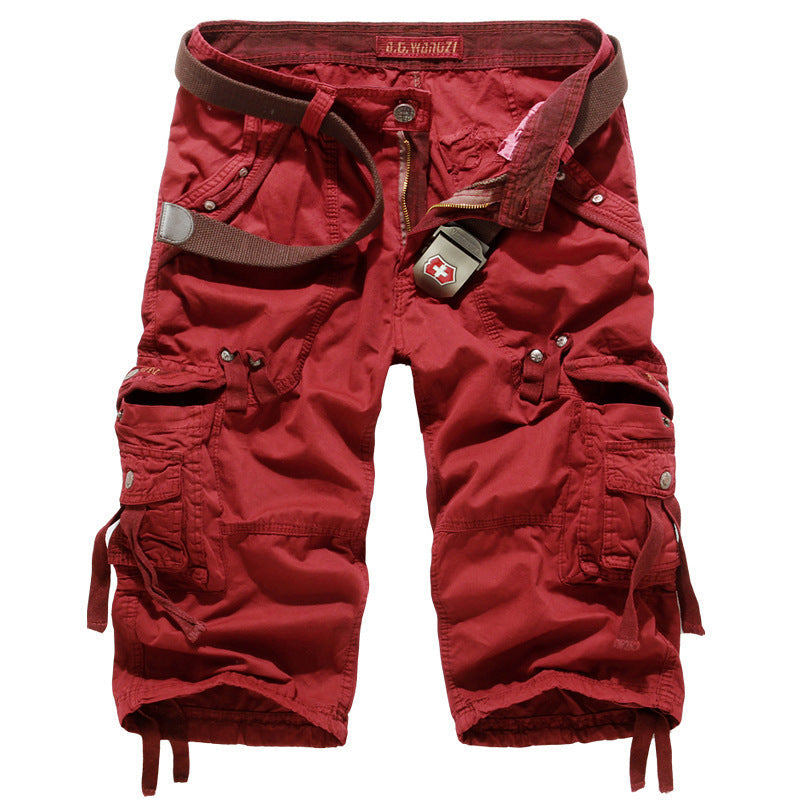 En MultiPocket Capri Pants Military Style Casual Cargo Pants, MultiColor
