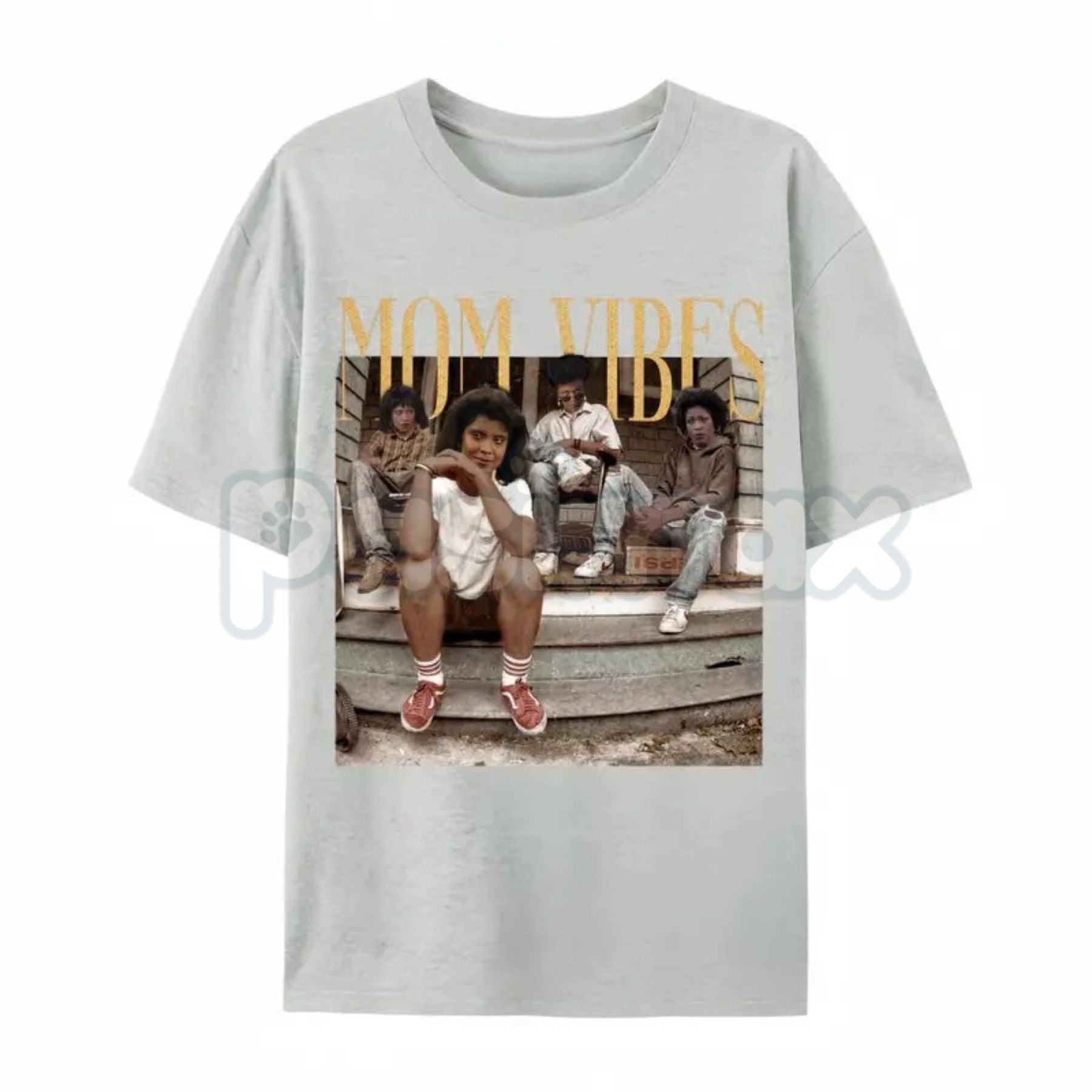 "Mom Vibes" Vintage 90s Nostalgia T-Shirt – Retro Aesthetic Mom Life Graphic Tee, Premium 100% Cotton Motherhood Gift Top, Soft Lived-In Heavyweight Throwback Style Shirt, Made in USA
