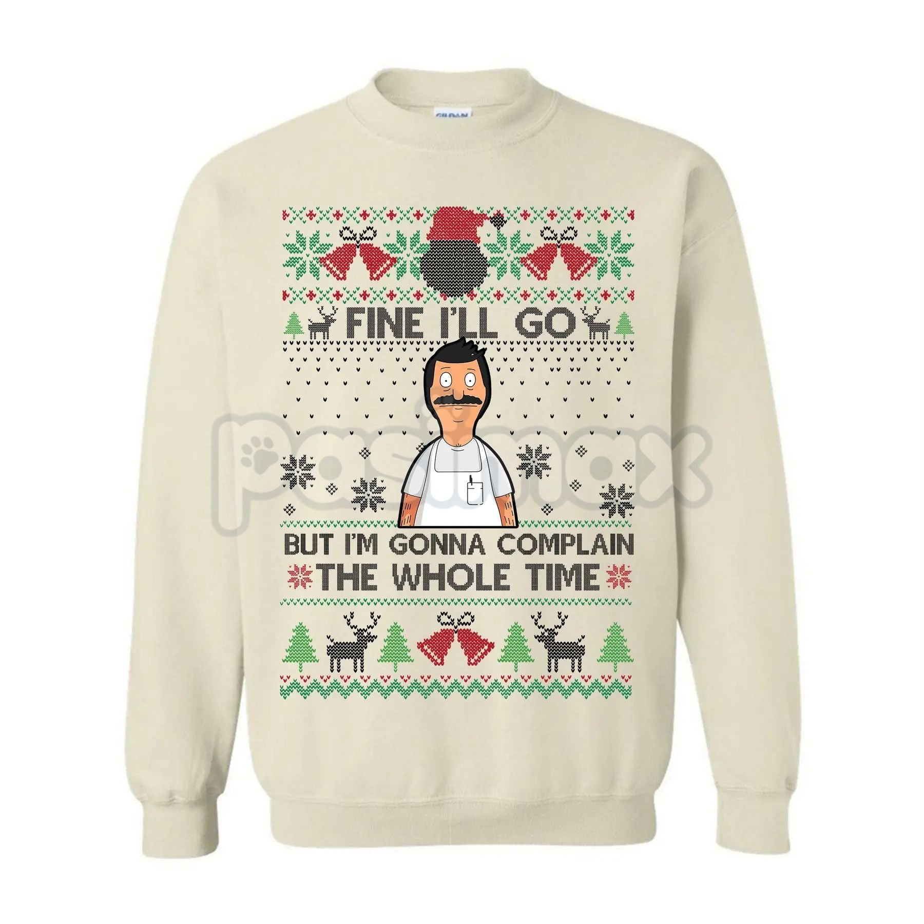 "Fine I'll Go But I'm Gonna Complain The Whole Time" Ugly Christmas Sweatshirt | Funny Relatable Holiday Jumper | Introvert Xmas Gag Gift