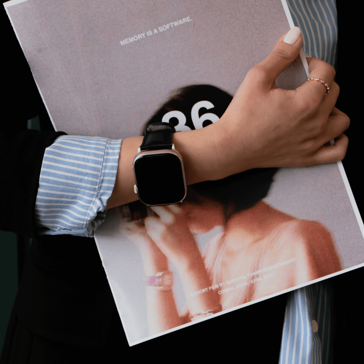 Luxury Double Wrap Cream Leather Apple Watch Band - San Diego