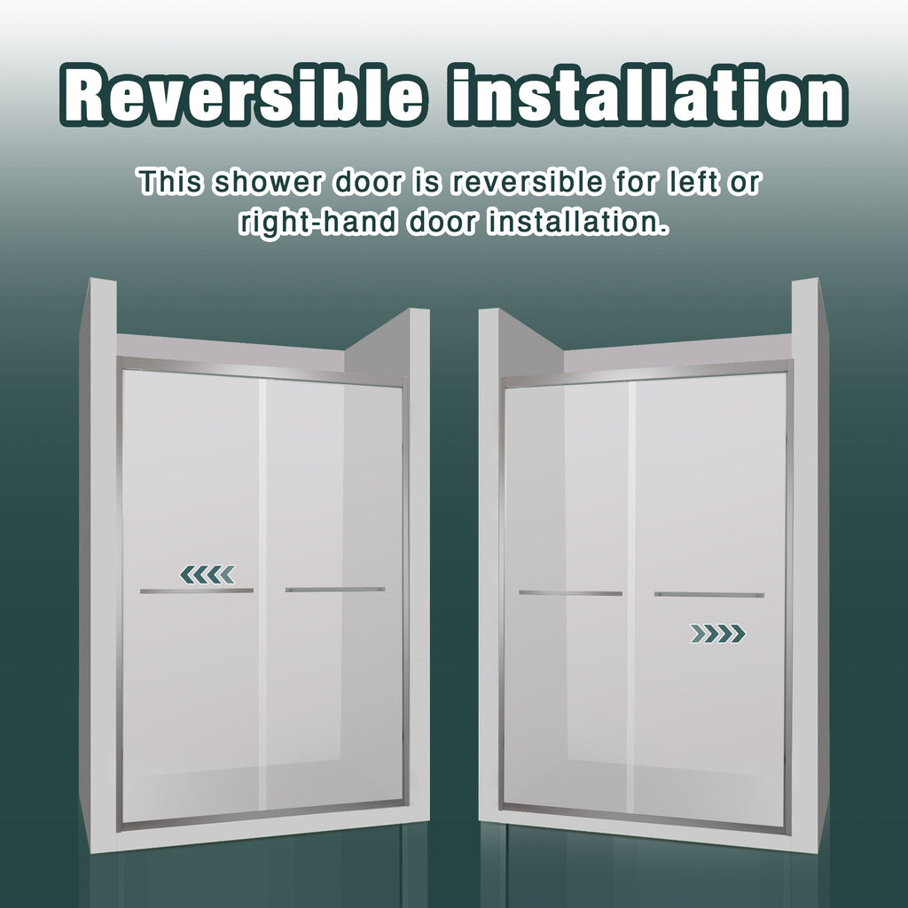 Aluminum Frame Double Sliding Shower Door