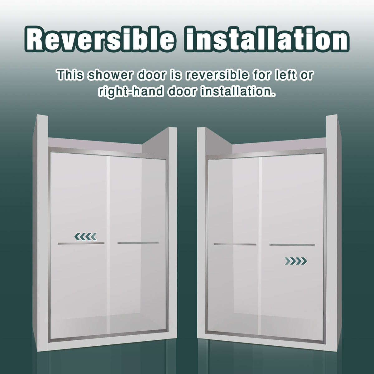 Aluminum Frame Double Sliding Shower Door